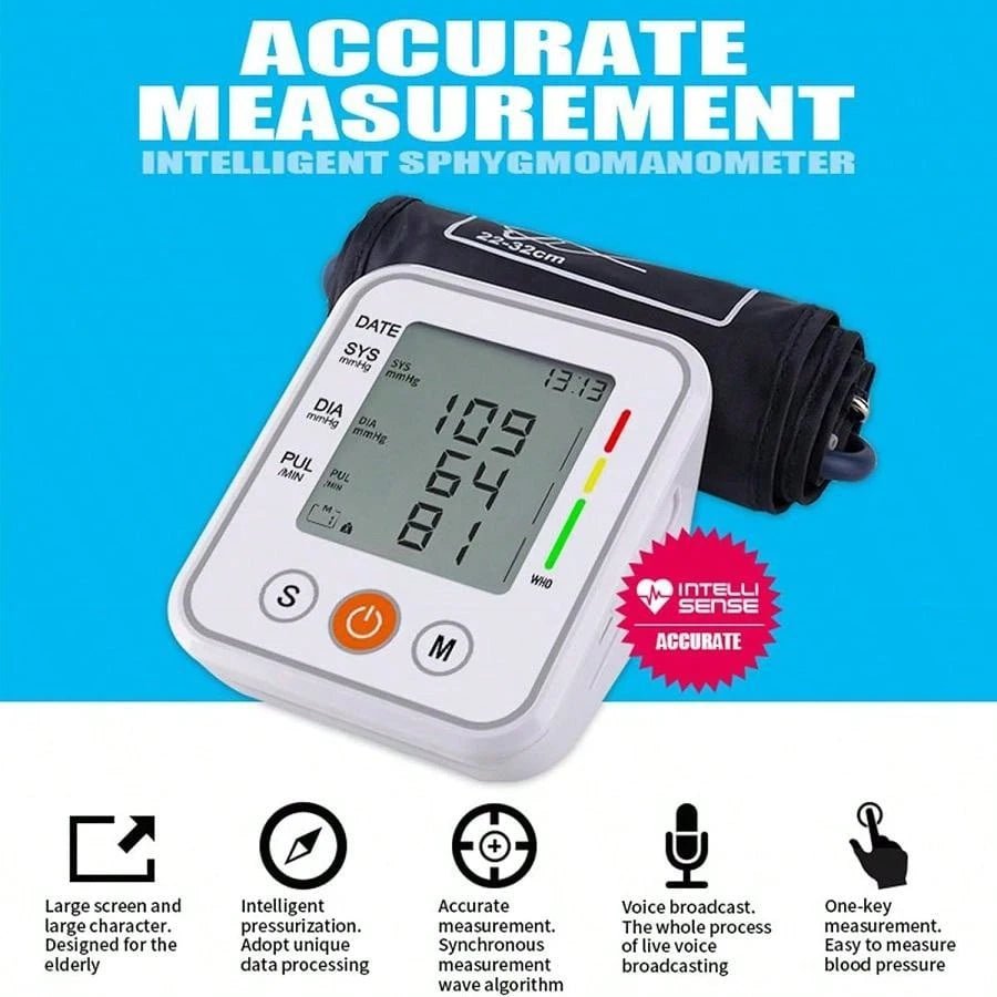 Digital Arm Blood Pressure Monitor Easy Home