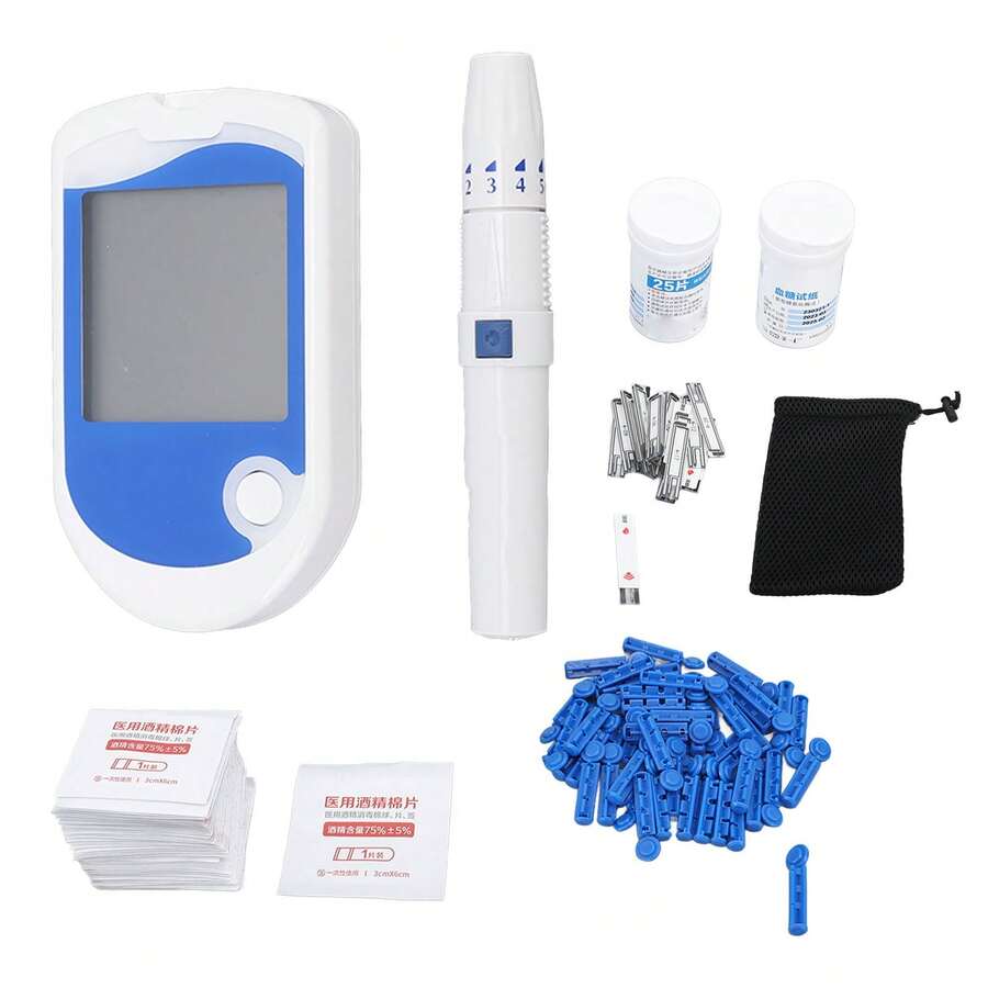 Blood Glucose Monitor Kit with 50 Strips & Lancets